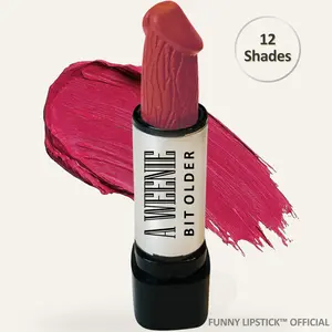 A Weenie Bit Older Lipstick | Viral Funny Lipstick | Long-Lasting Hydrating Lipstick | Funny Birthday Gag Gift for Women | Milestone, Over the Hill & Party Gift Ideas | Bold Color | Paraben-Free