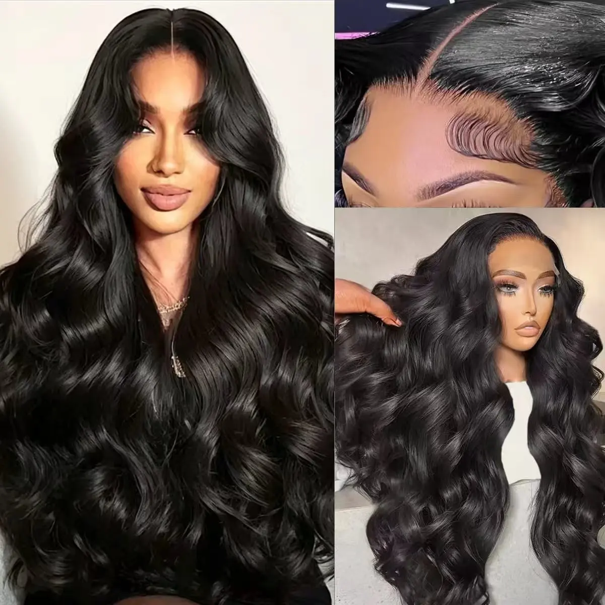 Hair 13x6 Body Wave Transparent Lace Front Wigs, Real Hair Quality, Natural Hairline, Spring Promotion Special Offer