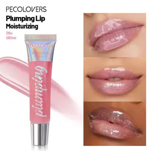 Long Lasting Moisturizing Lip Gloss, 1 Count Hydrating Glitter Plump Lip Gloss, Glittery Holo Lipgloss, Watery Glossy Mirror Lip Glaze, Tinted Lip Balm, Cosmetic, Makeup, Moisturizer