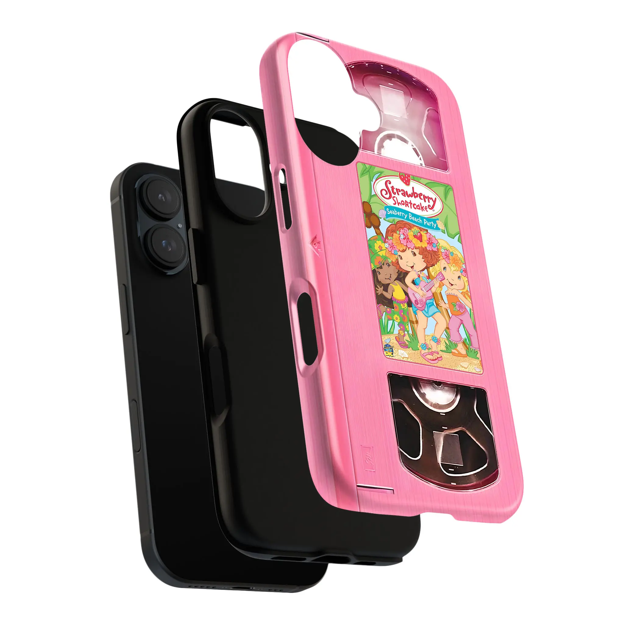 Retro 90s Strawberry Shortcake Phone Case  Cute Pink VHS Tape Phone Case  for iphone 17 16