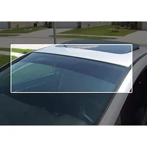 Premium Nano Ceramic Front Windshield Tint Strip - Universal Rough Cut Windshield Visor - Superior Heat Reduction - Windshield Tint Strip Front