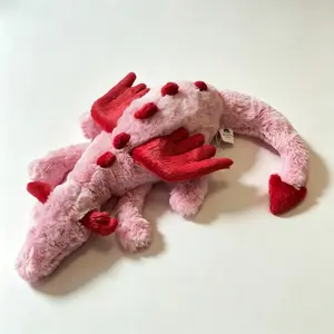 50cm Laying Dragon Plush Toy, Soft Fluffy Winged Dragon Stuffed Animal, Assorted Colors Collectible Dragon Pillow Gift for Kids & Plush Collectors Plushiees dolls Father's Day