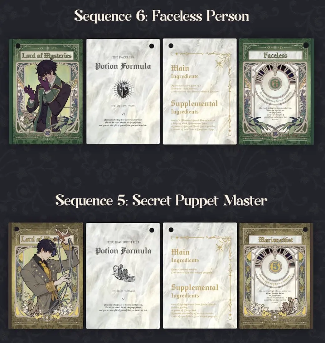 YUEWEN Lord of Mysteries - Oracle Series Acrylic Keychain Blind Box