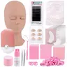 Lash Clusters Kit with Mannequin Head & Tweezers, DIY Cluster Lashes, Diy Eyelashes Clusters, Eyelash Extension Supplies for Practice, Eye Makeup Tool, Christmas Gift, Cosmetics Accessories