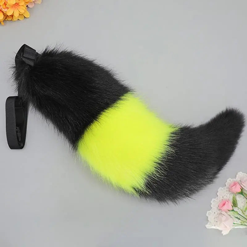 Archi Handwork Umbreon Furry Headband Tail Animal Ears Plush Headwear Fursuit Cosplay Performance Props