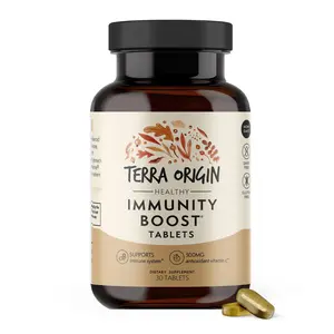Terra Origin Immunity Boost Tablets with Bioperine, Vitamin C, D, Zinc, Echinacea | Non GMO, Gluten Free, Dairy Free, Made in USA