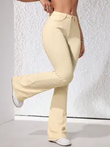 Women's Lightweight Leather Pants, High Waist Shaping Skinny Jeans, Butt Lifting Tummy Control, Elastic Breathable No Wrinkle, Business Casual Party Wear