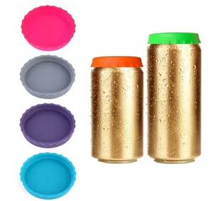 6 Pack Silicone Soda Can Lids, 6 Color BPA-Free Reusable Silicone Can Covers  For Soda, Beer, Drink, Juice, Coke, Beverage Standard Cans