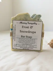❄️🌸 Alluring Tranquility – Frost & Snowdrops Cold Process Soap
