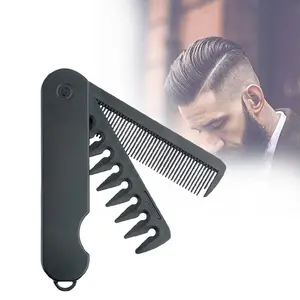 Double Tooth Folding Comb, Portable Hairdressing Comb, Hair Care Tool & Hair Styling Tool for Men & Women, Travel Hair Comb for Home & Salon Use, Hair Styling Combs