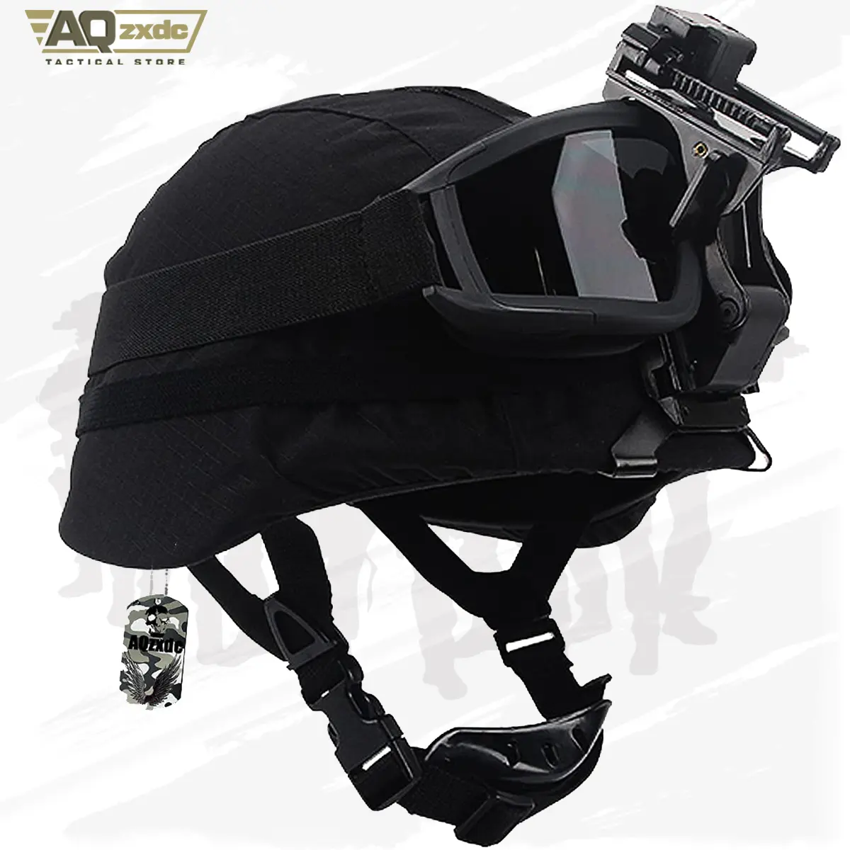 AQzxdc M88 Helmet Sets, with Helmet Cover & Goggles & NVG Mount Kit, Cover Tactical Helmet for Game