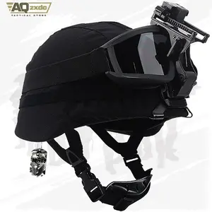 AQzxdc M88 Helmet Sets, with Helmet Cover & Goggles & NVG Mount Kit, Cover Tactical Helmet for Game