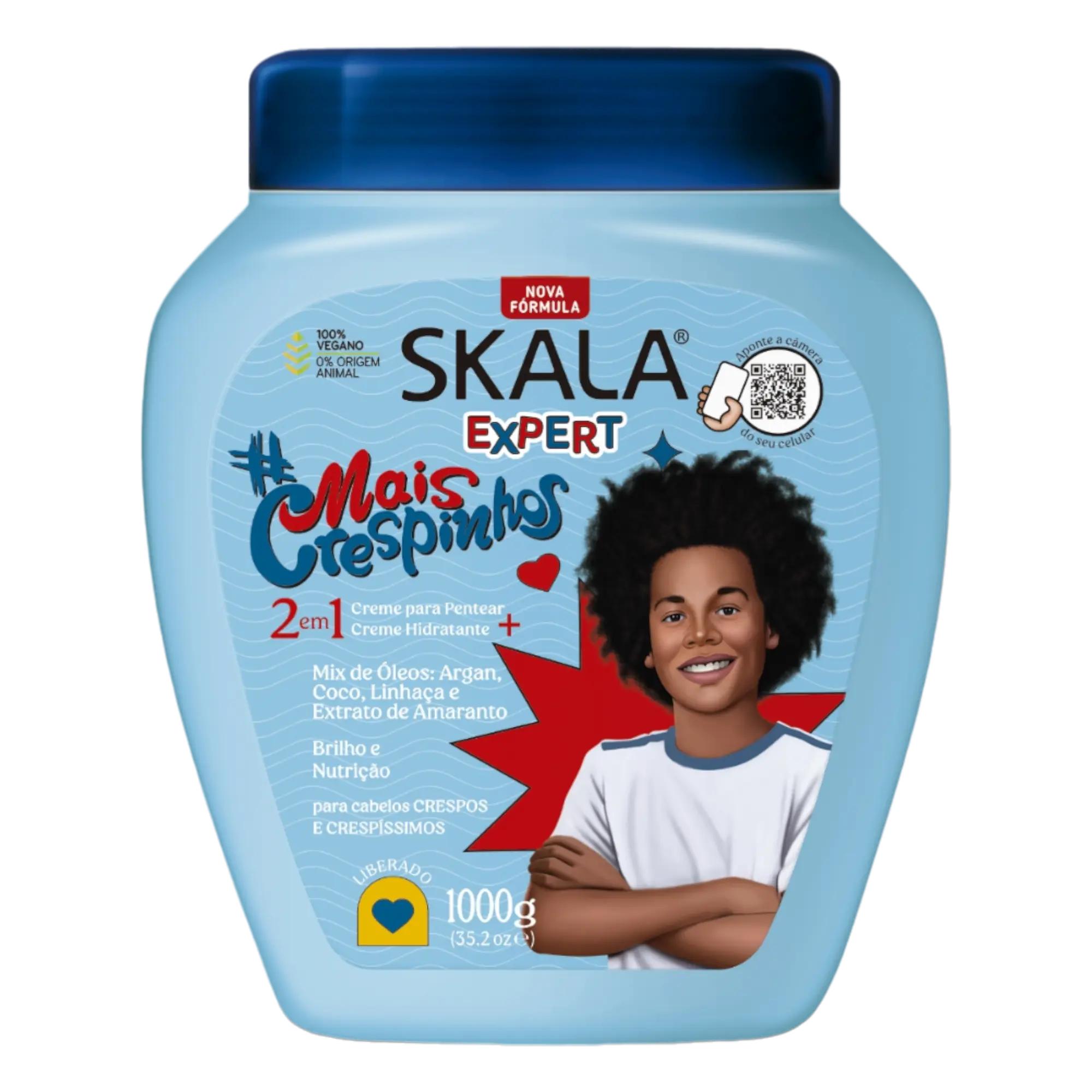 Skala Expert Mais Crespinhos: Deep hydration for curly and dry hair with nutrition and shine for defined and perfect curls