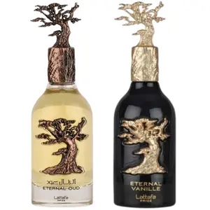 (2pc Bundle Pack) Eternal Oud + Eternal Vanille by Lattafa EDP Spray, 3.4oz