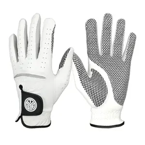 100% Premium Cabretta Leather Golf Glove for Men & Women, Left & Right Hand Optional, Breathable Soft Flexible Golf Glove with Enhanced Non-Slip Grip, Durable All-Weather Golf Accessory for Golf Training, Tournaments and Ideal Gift for Golf Enthusiasts