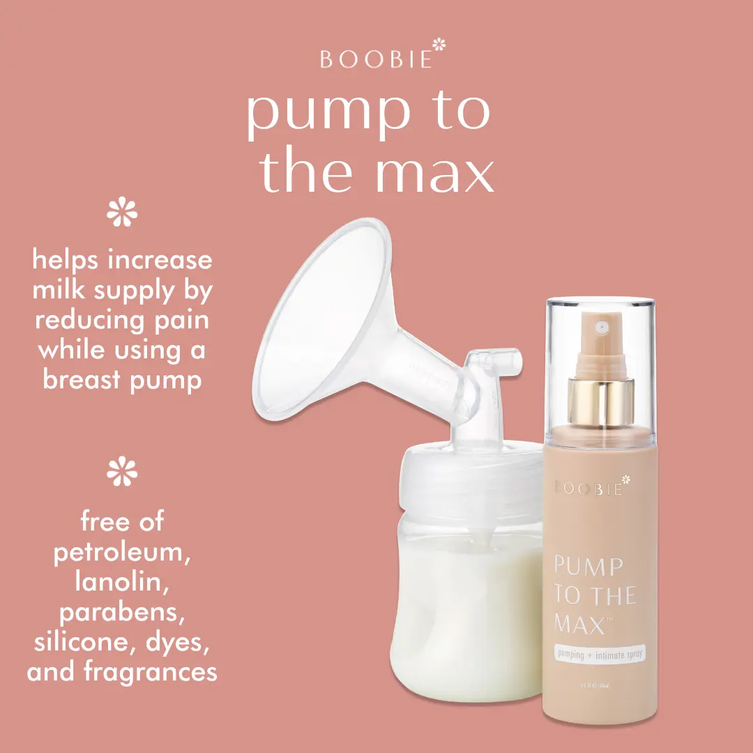 Boobie* Superfoods Pump to the Max Pumping Spray, 3 oz, Increase Milk Supply, Hands-free Breast Pumping Spray