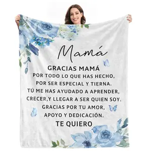 Eyesoul Mom Gifts in Spanish - Regalos para Mama En Español - Mom Mother Birthday from Daughter Son - Gifts for Mom Mother Christmas - Feliz Dia De Las Madre - Mama Gifts Blanket 50"X60"