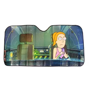 Rick and Morty Foldable Universal Windshield Sun Shade for Car Suv Truck
