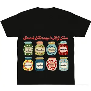 Speech Therapy Shirt Speech Language Pathologist SLP graphic tees Speech Therapist Gift SLPA Speech Therapy Is My Jam y2k cotton fashion Streetwear Casual