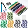 Wacky Worm Kit for Bass Fishing, 48Pcs 5.5" Fishing Lure, 100 O-Rings, Wacky Rig Tool, 30 Hooks and Tackle Box