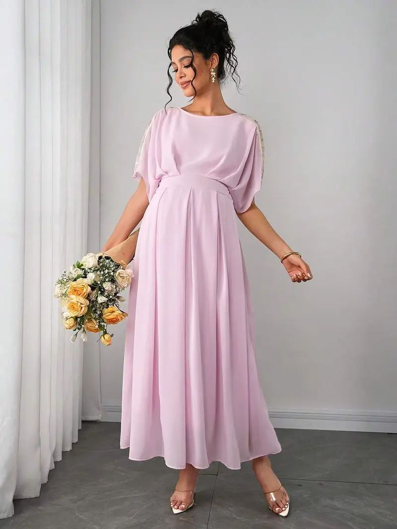 sachin and babi light blue dress As Is Pleated Tank Chiffon Maternity Dress main image 1