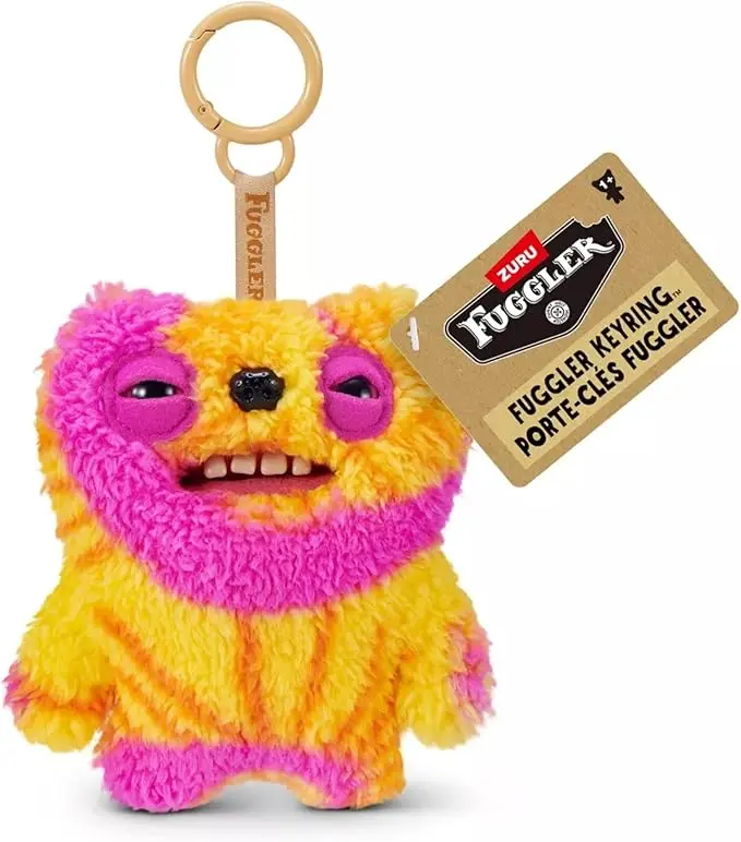 Fuggler Series 6 Keyrings, 4.5 Inch Funny Ugly Monsters Plush Keychain, Character-Themed Unisex Plush Fabric