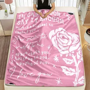 Rose Pattern Blanket, Soft and Comfortable, Suitable for Air-conditioned Rooms, Homes, Offices, Outdoor Camping, and Warm Naps.