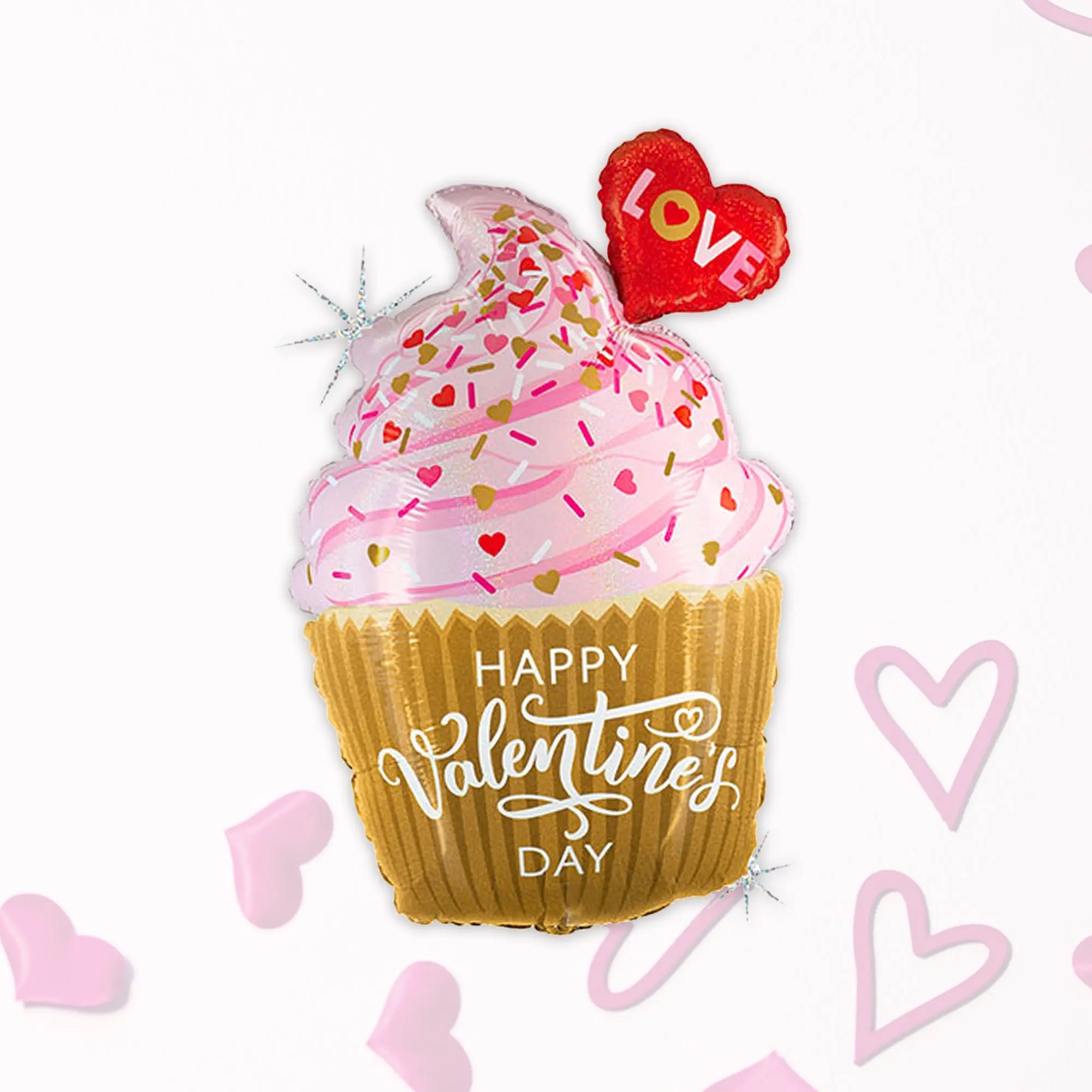 Valentine's Cupcake Balloon - Product Description Provided