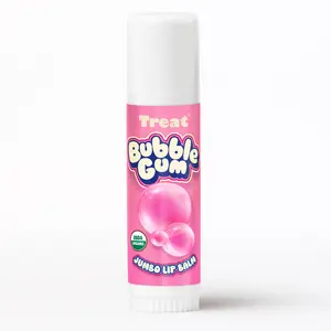 Treat Beauty Bubble Gum Jumbo Organic Lip Balm - Classic Flavor with Coconut Cocoa Shea Butter for Nourishing Goodness & Timeless Bliss