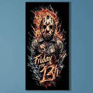 5D DIY Full Drill Round Diamond Painting - Diamond Art Painting Kit Flame, Logo, Coat Mosaic, Canvas - DIY Decorative Painting, Home Wall Decoration, Suitable for Halloween and Christmas, Birthday and Anniversary Gifts Diamond Painting Kits