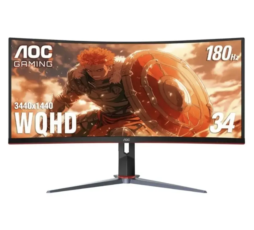 NEW AOC 34” ULTRA WIDE CURVED GAMING MONITOR