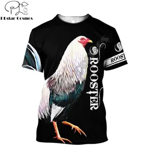 Premium White Rooster Farmer 3D All Over Printed Men T Shirt Summer Style Casual Tee Shirts Unisex Street Tshirt TX-101