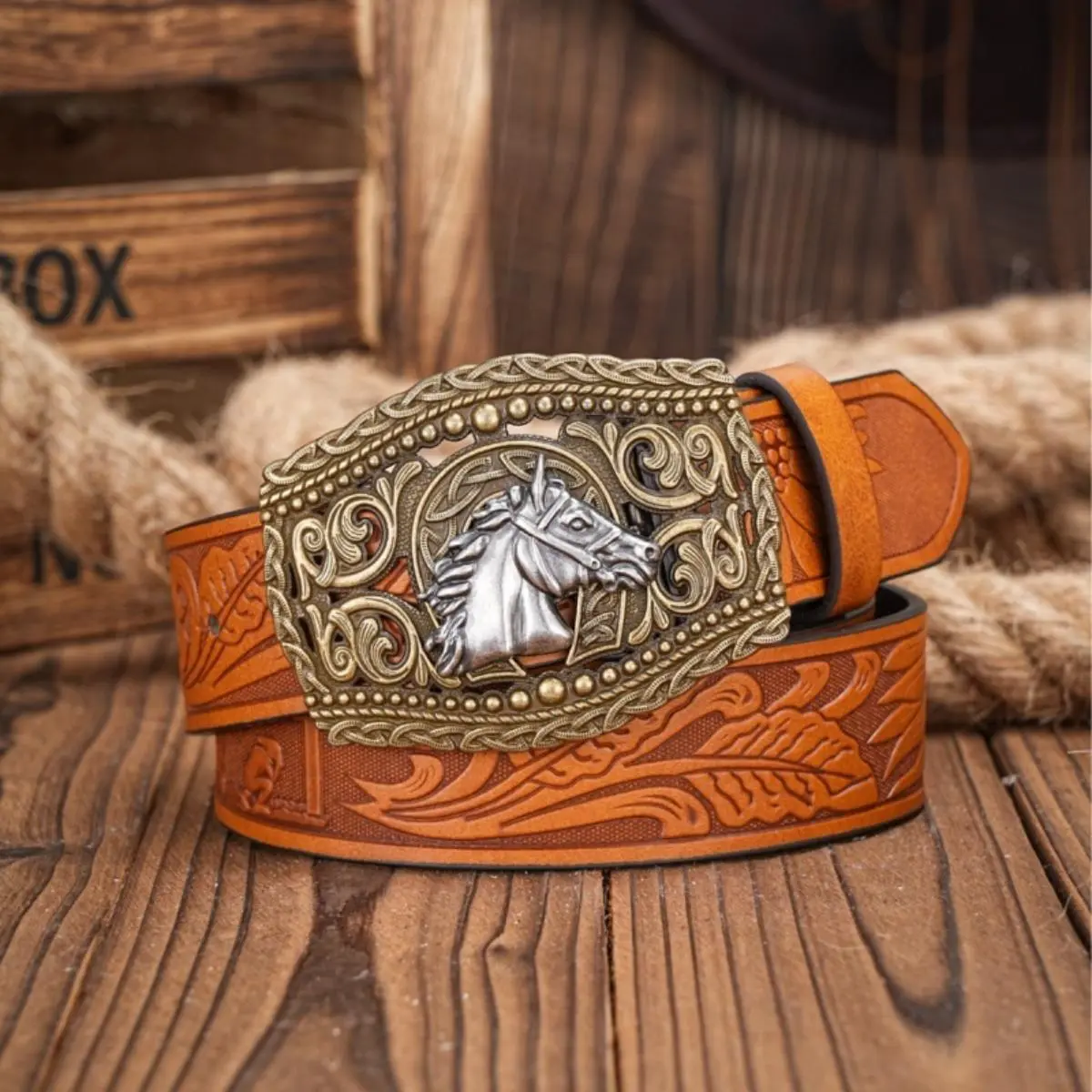 Western Leather Belt Vintage Cowgirl Chic Slim Fit Boho Accessory VINTAGE 90s White Vegan Faux Leather Western Silver Buckle  main image 3