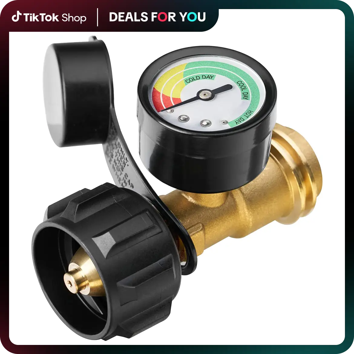 Propane Tank Gauge, 3 Colors Coded Universal for Cylinder, Grill, Heater, RV Camper and More, 5-40 Pound LP Tank Gas Level Indicator, QCC1 / Type 1 Co