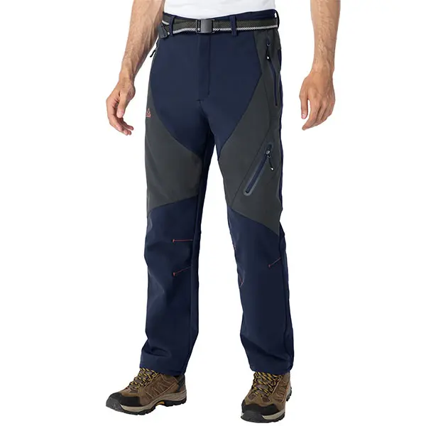 Limited-time clearance sale TBMPOY Men's Snow Pants Fleece Lined Hiking Winter Waterproof Softshell Ski Outdoor Insulated Climbing Pants Zipper Pockets fathersdaygift
