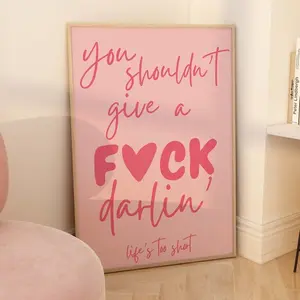 Motivational Quote Print, Minimalist Pink Poster, Trendy Livin Room Decor, Pink Girly Poster, Pink Aesthetics Wall Artwork Wall Decoration Artistic