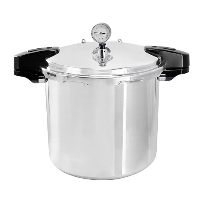 Megachef 24 Quart Aluminum Stovetop Pressure Cooker, Heavy-Duty Large Capacity Pressure Canner for Restaurant, Catering, Fast Cooking, Stew pot, Slow cooker