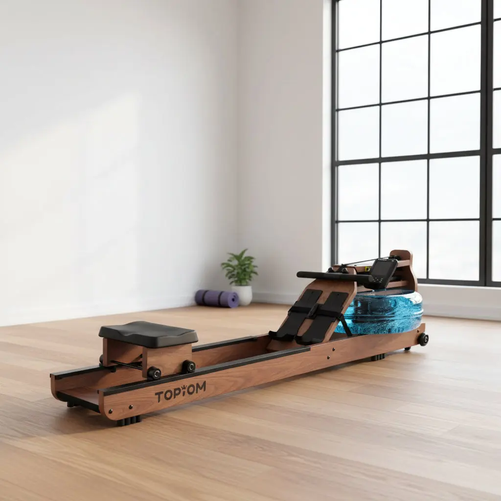 Topiom Rowing Machine for Home Use | Solid Wood | TM3 Monitor