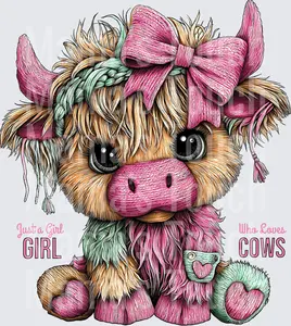 Highland just a girl love cows