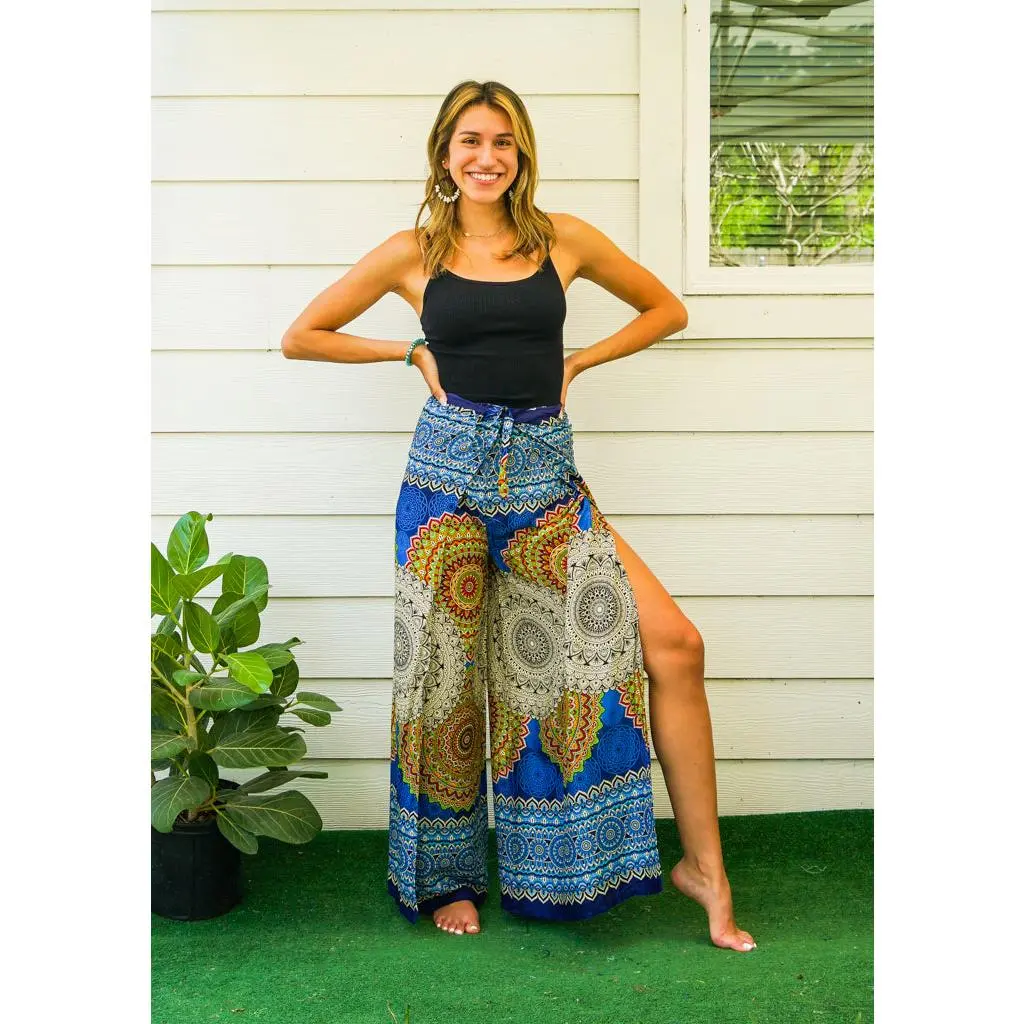 Celestial Mandala Palazzo Wrap Pants