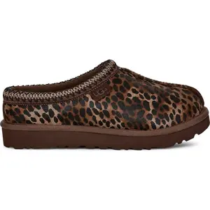 UGG Tasman Slipper Caspian Leopard Print Burnt Cedar Women's Footwear 1158350-BCDR Authentic Fuzzy Cozy Comfortable Round Sneakers Everyday Wear Brown Braided FurShoes