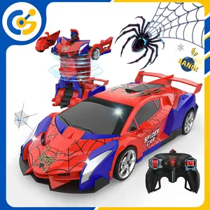 Transform RC Cars for Boys 3-15, 2.4Ghz Remote Control 1:18 Scale Robot Deformation RC Car with 360° Rotation, Rechargeable Batteries Included, Durable ABS Plastic Toy