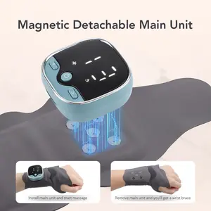 New Upgraded Rechargeable Electric Heating Pad with a Massager, Portable Electric Hand Warmer, Continuous Warmth for Both Hands, Easy to Use with LED Display, 5 Adjustable Temperatures and Vibration Modes, Suitable for Carpal Tunnel