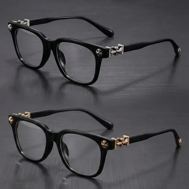 Men's Plastic Square Frame Eyeglasses, Casual Retro Style, Suitable for Daily Wear, College, Commuting, Home Use, Stylish Square Frames, Trendy Casual Frames, Trending Glasses, Square Frame Eyewear, Fashionable Frames Glasses, Fashion Glasses