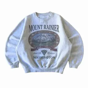 Retro Mount Rainier Washington Sweatshirt, Vintage 90s American Tradition Pacific Northwest Crewneck, Nostalgia Hiking Old School Gift
