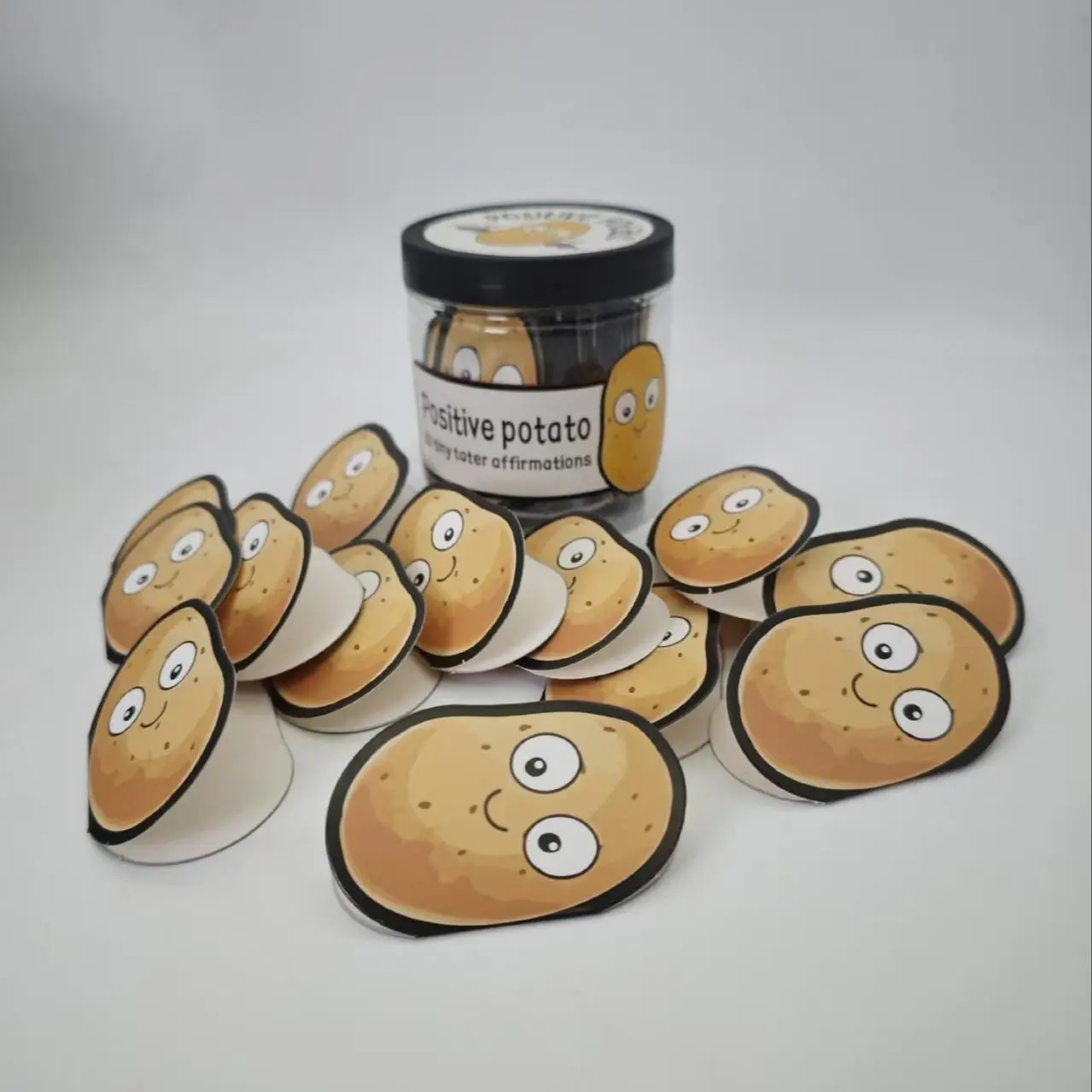 Positive Potato Emotional Support Affirmation Card, 30pcs/box Emotional Support Affirmation Card, Office Stationery & Supplies, Fun Party Cards