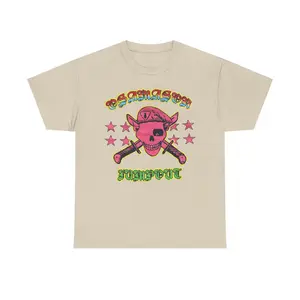 Osamason Jumpout Cowboy Skull T-Shirt Colorful Graphic Underground Rap Streetwear Tee Unisex
