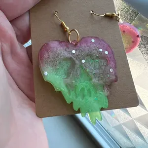 Poison Apple Earrings Resin Dangle