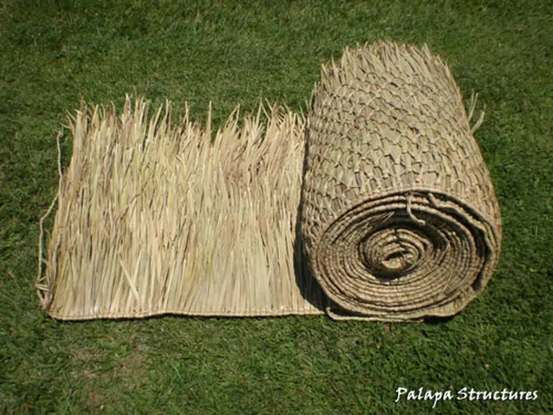 Mexican Palm Thatch 3x60 Foot Palapa/Tiki Hut Roofing - Natural Thatch, Easy Installation, Diamond Woven Pattern, Available in Various Sizes