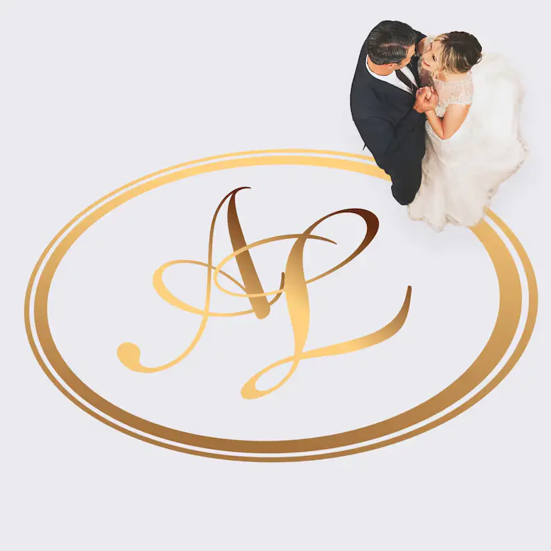 Die Cut Monogram Decal Dance Floor Wrap Ballet Matte Vinyl Stickers for Indoor Decor Removable Ornaments